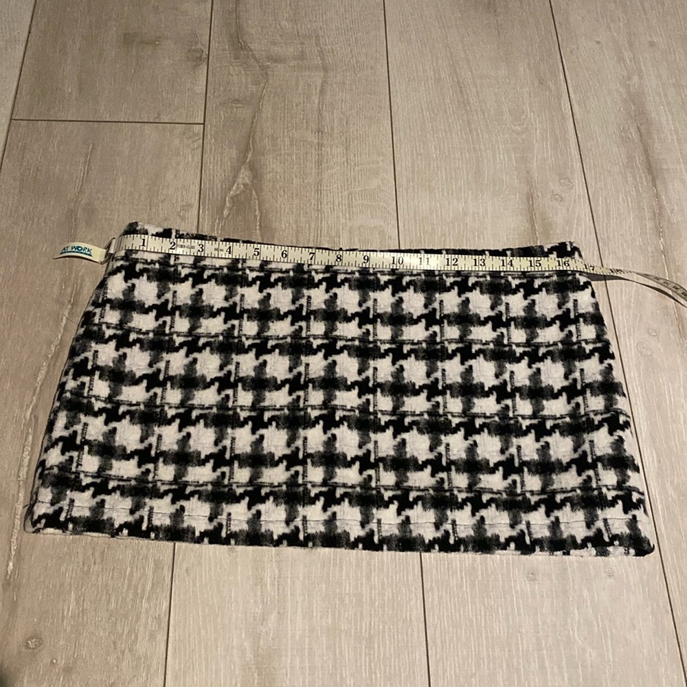 Black and white mini skirt